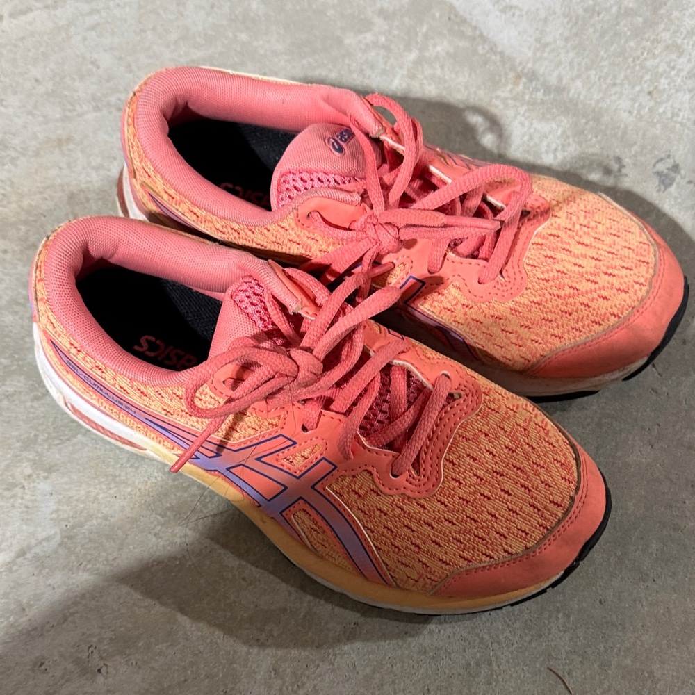 ASICS Women's Vibrant Coral and Peach Athletic Shoes